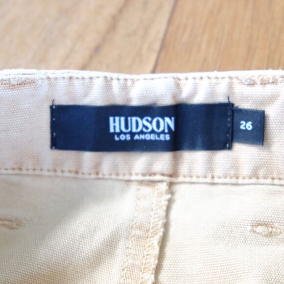 Hudson Denim Mini Skirt Women Sz 26 Yellow 100% Cotton Pocket Summer NWT - Picture 4 of 10